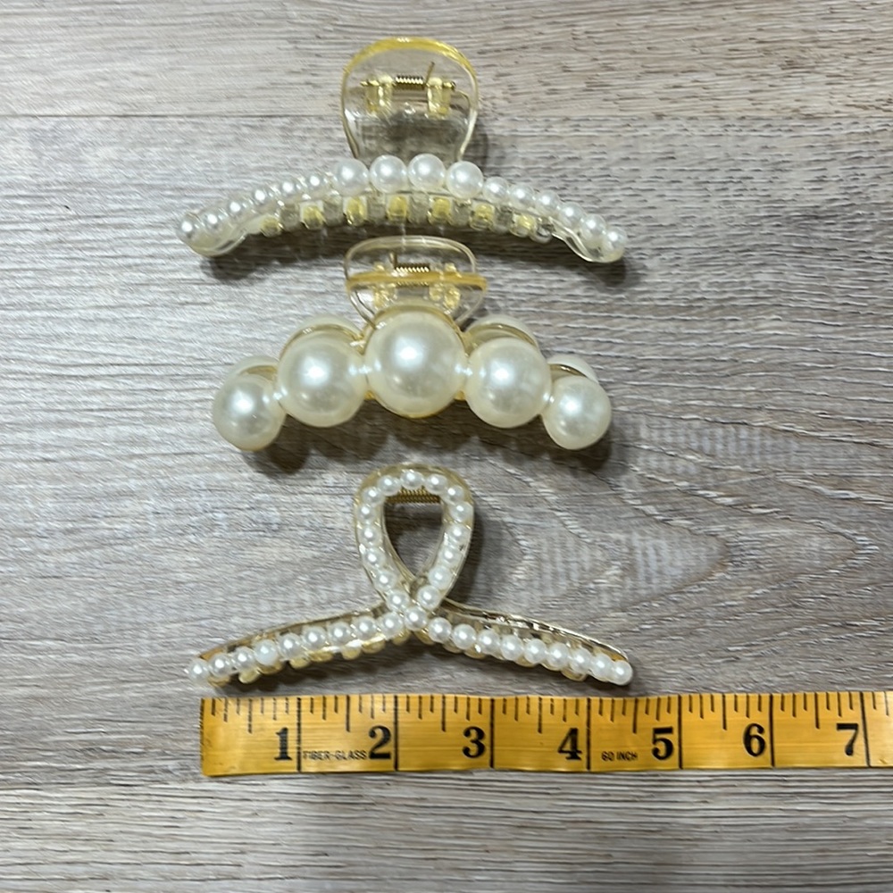 🌸Pearl 3x6$! Hair Claw Clips 🌼for Women Acrylic Hair Clips Hairpin Hair. New - Picture 4 of 4